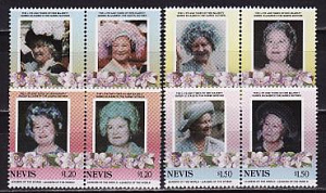 Невис, 1985, 85 лет королеве матери, 8 марок